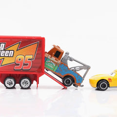 6-7 pièces ensemble Disney Pixar voiture 3 2 1 foudre Mcqueen camion Mack Jackson tempête moulé sous pression en métal voiture de course dinoco racer jouet garçon cadeau