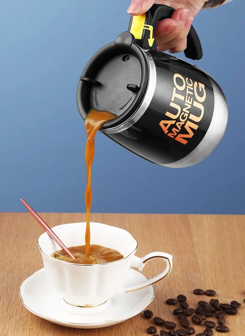 Tasse à café à arrête automatique en acier inoxydable, aste par USB, mélangeur automatique Assad, tasse pour la maison et le bureau, cadeau de Noël et d'anniversaire, nouveau