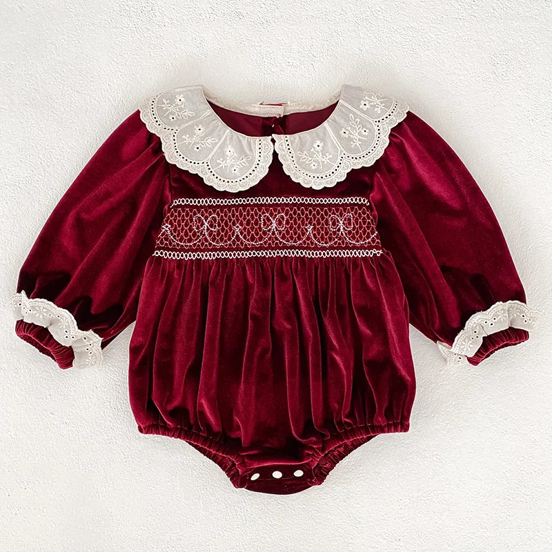 Barboteuse de noël pour bébés garçons et filles, combinaison épaisse de dessin animé père noël cerf, vêtements d'automne et d'hiver pour nouveau-nés