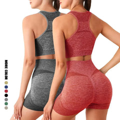Ensemble de Yoga Shorts de gymnastique femmes Sport soutiens-gorge brassière hauts d'entraînement pour femmes vêtements de Yoga Fitness Leggings ensemble de gymnastique ensembles de Yoga sans couture