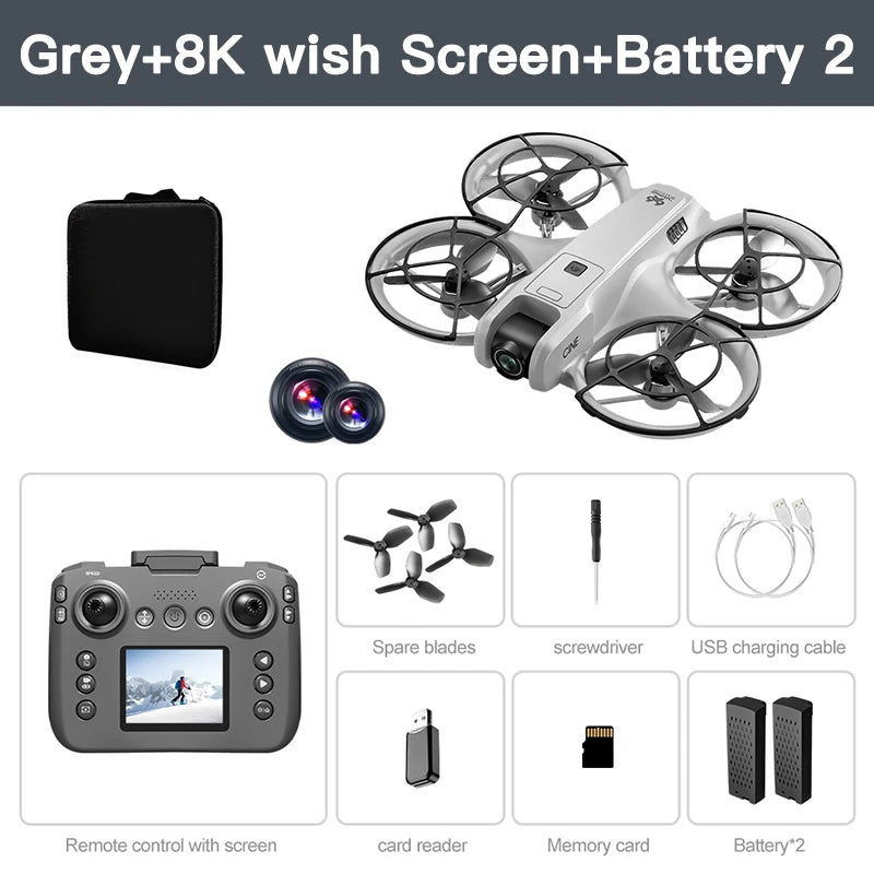 Xiaomi V666 Mini Drone 4K aérien professionnel 8k double caméra intelligente évitement d'obstacles sans brosse quadrirotor enfant RC jouet