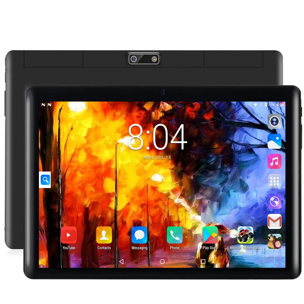 Nouveau 10.1 pouces Android tablette Pc Google Play double caméras Octa Core double SIM appel téléphonique tablettes Bluetooth Wifi 4GB RAM 64GB ROM