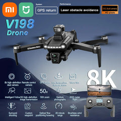 Xiaomi Mijia V198GPS Drone 4K professionnel FPV Laser sans brosse évitement d'obstacles aérien optique pliable quadrirotor Mini 8K Dron