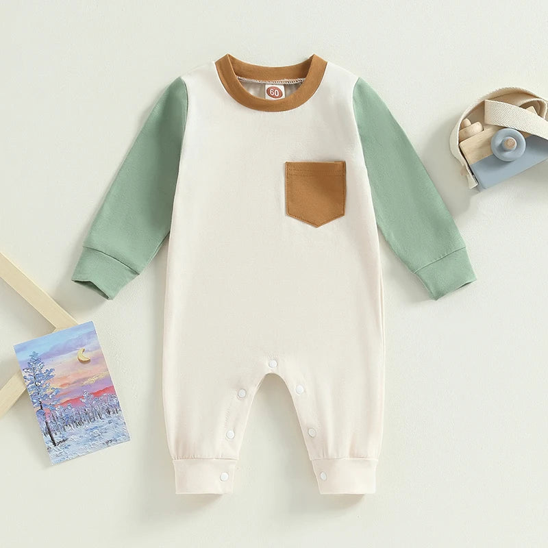 Citgeett-Combinaison d'automne pour bébés garçons et filles, barboteuse mignonne à manches longues pour les abonnés, vêtements de poche pour documents