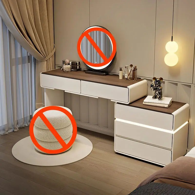 Commode à plinthes en bois massif, moderne et simple, style crème, pour petit appartement, table de maquillage, chambre à coucher, chevet intégré, nouvelle collection