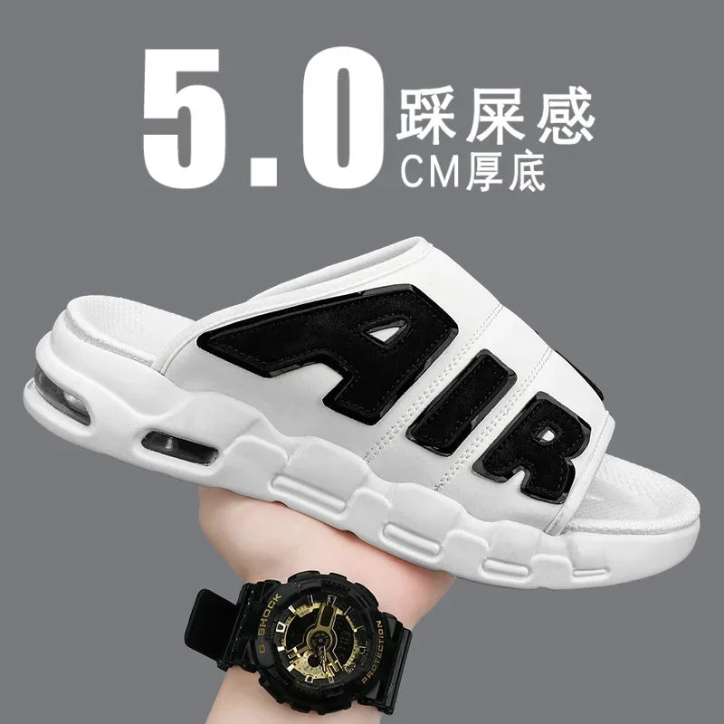 Men's Slippers Air Cushion Design Sandals Summer New PVC Soft Non-slip Men's Sports Slippers for Men Flip Flops Sandalias Hombre