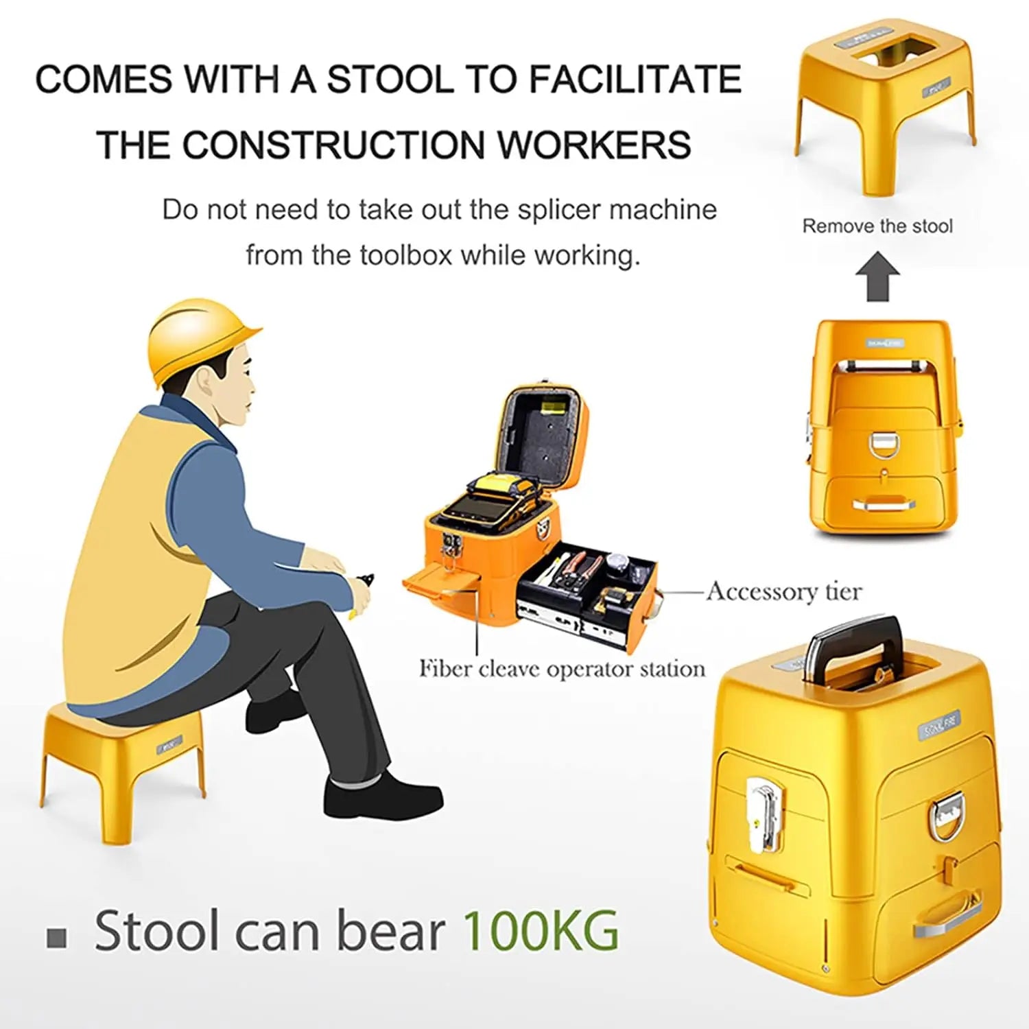 Signalfire AI-9 AI-6Ap Machine d'épissure de Fusion 6 moteur 5S machine d'épissage avec kits d'outils de compteur de puissance optique VFL CE livraison gratuite