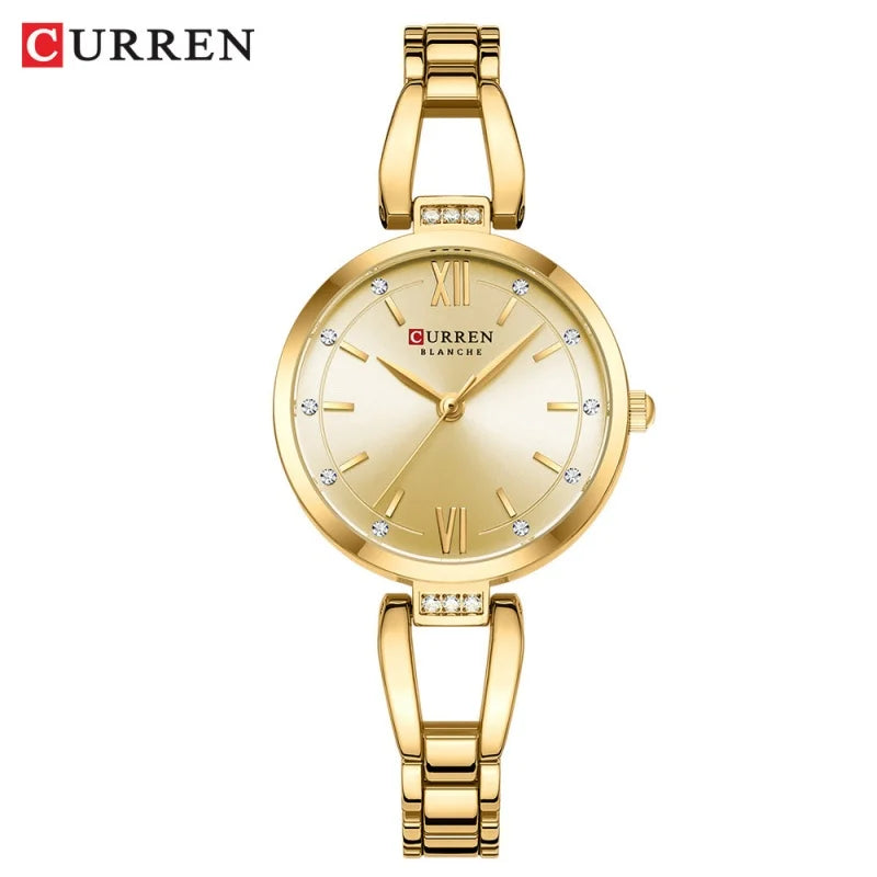 CURREN 9092 montres à Quartz femmes Bracelet élégant Bracelet en acier inoxydable strass mode dames montre Simple cadeaux reloj mujer