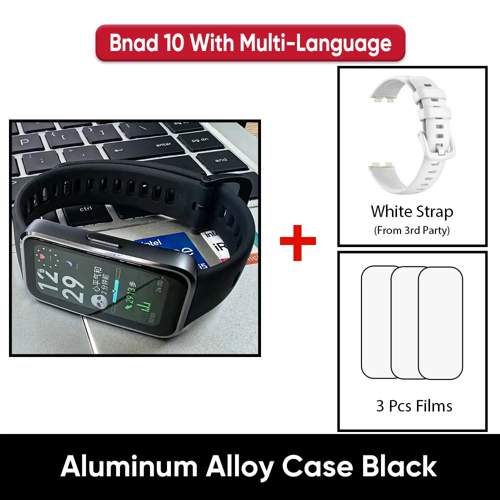 Montre connectée Huawei Band 10, originale, Compatible avec IOS et Android, suivi du sommeil, moniteur de santé, autonomie de 14 jours,