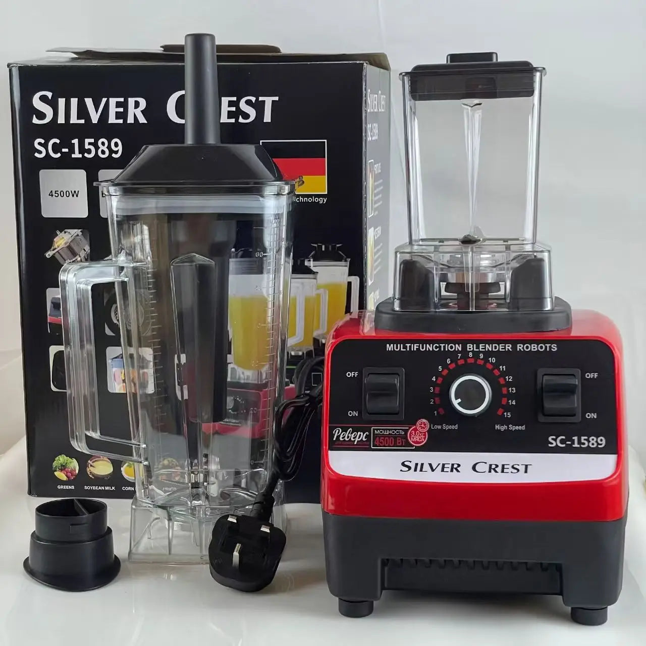 SILVER CREST-Mélangeur grande puissance 2 en 1, 4500W, avec 2 tasses, pour bébé, à usage domestique