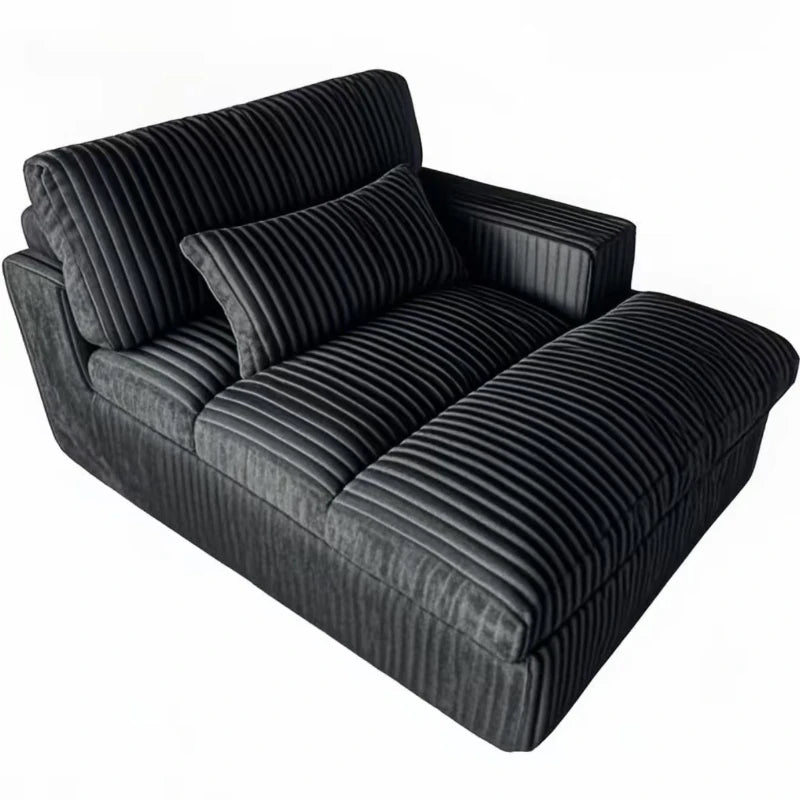 Canapé-lit Double en velours côtelé de luxe, Style italien rétro, pour salon, Compression sous vide, lavable, personnalisable