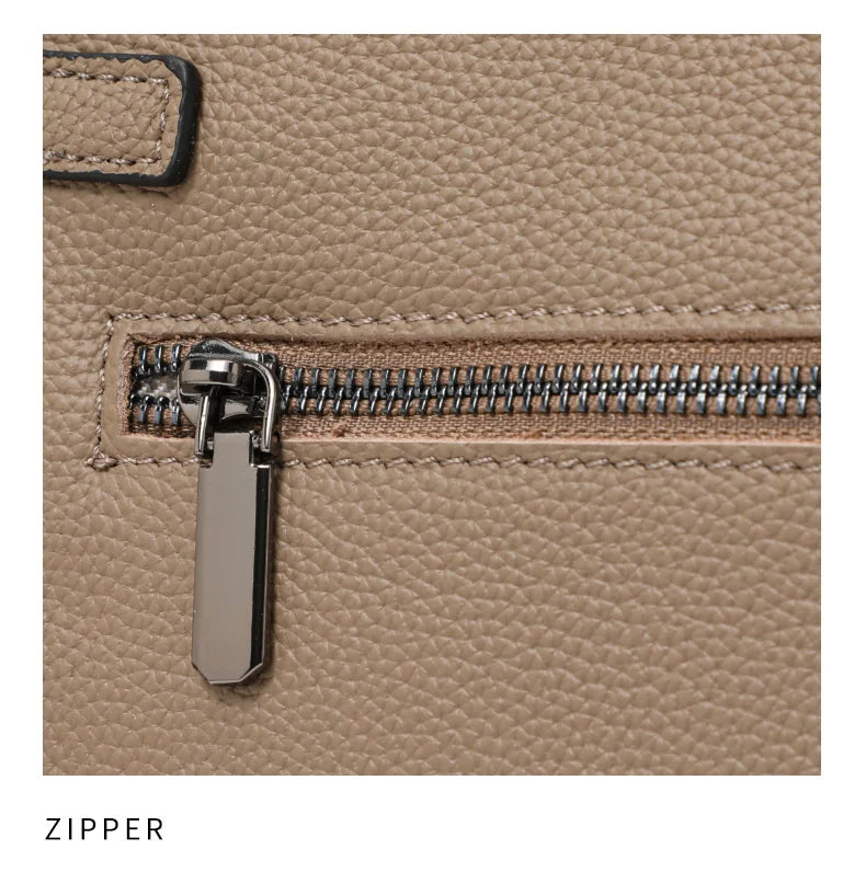 Sac fourre-tout en cuir véritable pour femme, cuir de cercle, première couche, main, épaule, simple, occupation, original