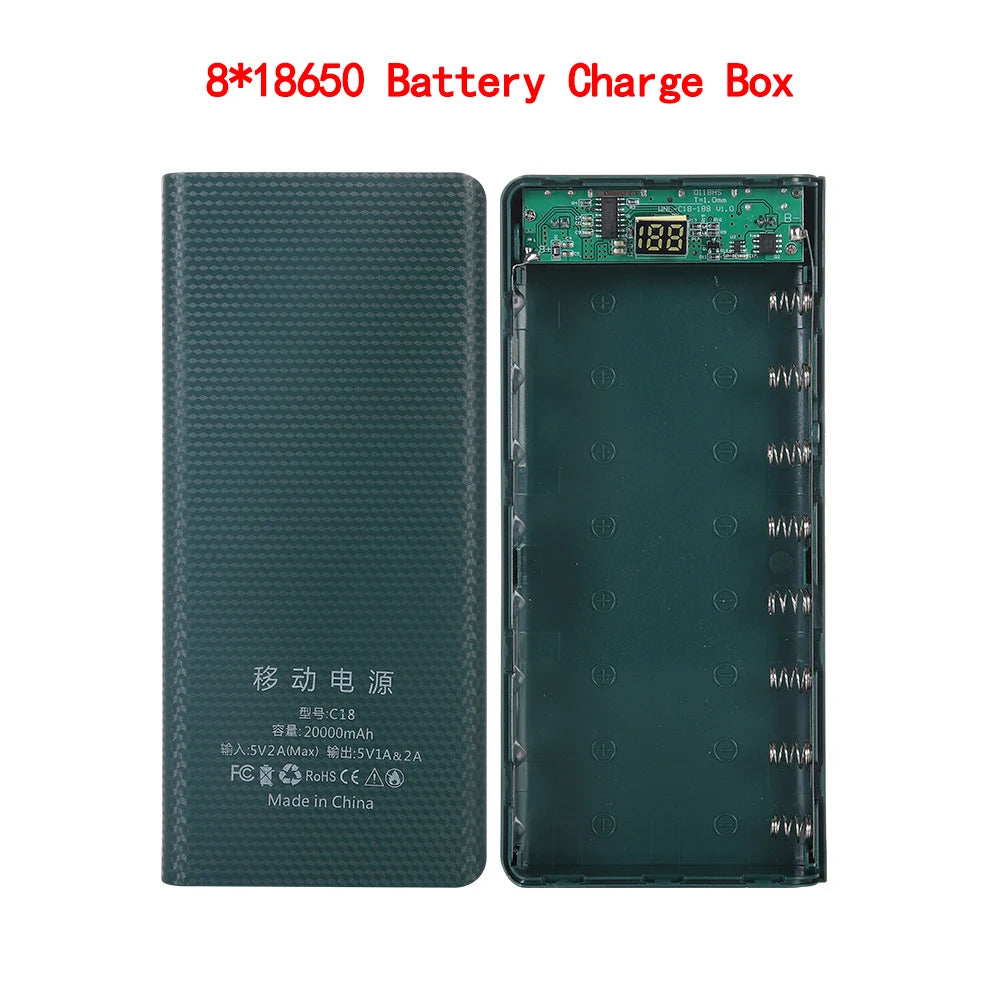 Kebidumei double USB Micro USB Type C batterie externe coque 5V bricolage 4/6*18650 boîtier batterie Charge boîte de stockage sans batterie