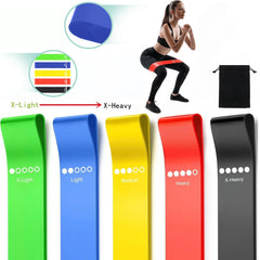 5 pièces bandes de résistance Tpe ensemble de Fitness boucle en caoutchouc entraînement de force extenseur Yoga équipement de gymnastique élastique Portable Pilates