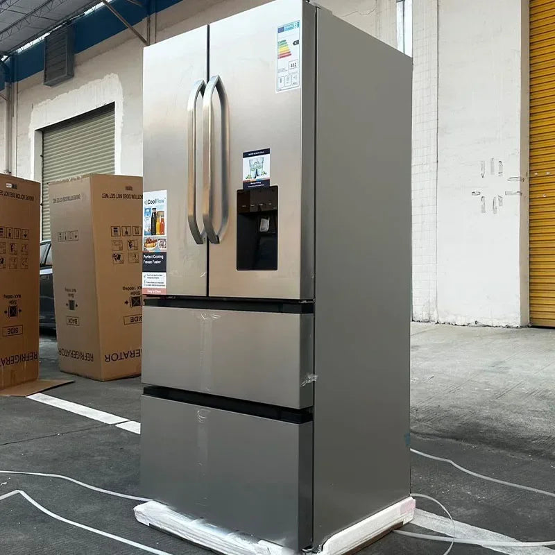 OEM 628L 4 French Doors  Air-cooled Frost-free smart Gray Premium Design Refrigerator smart fridge fridges for home