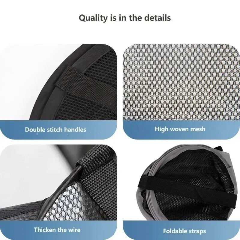 Panier à linge pliable et Durable, grand panier à linge lavable pour vêtements et jouets, organisateur de rangement en maille respirante, accessoires de salle de bains à la mode
