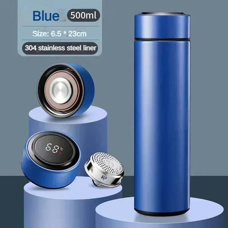 Bouteille Thermos en acier inoxydable de 500ml, avec affichage numérique de la température, tasse de mesure intelligente de la température, flacon sous vide