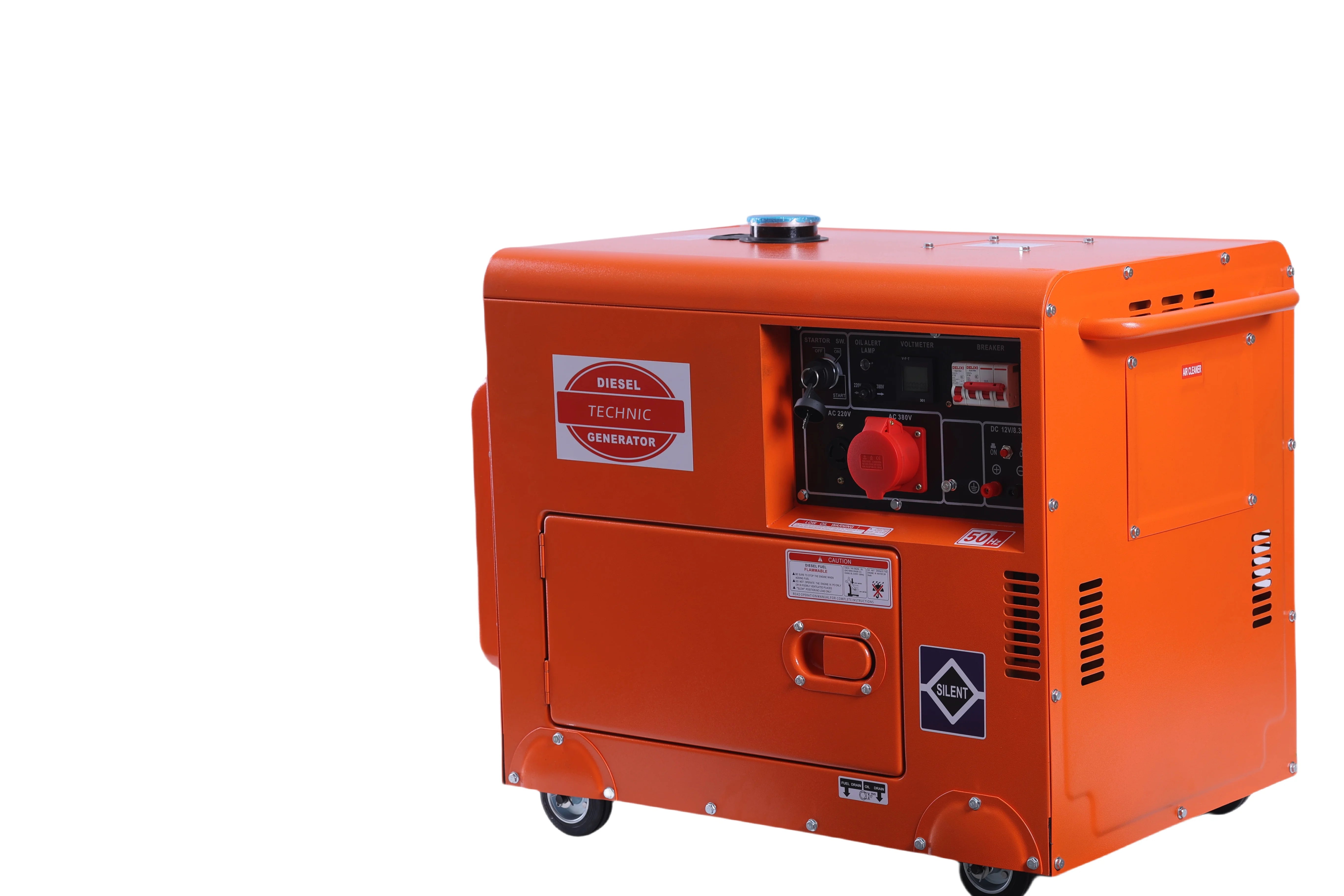 Ensemble générateur Diesel silencieux 3KVA 5KVA 8KVA, pour usage domestique et extérieur, alternateur triphasé, bon prix