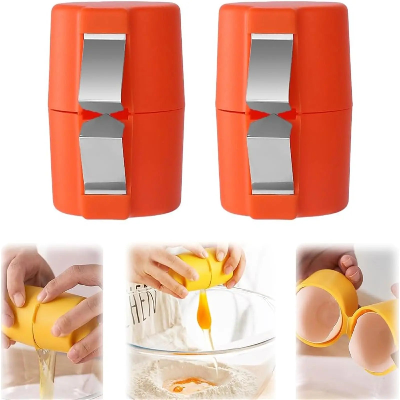 1/2pcs Egg Shell Opener Egg Cracker for Raw Eggs Hard Boiled Egg Peeler Egg Cube Egg Separator Handheld Tool Kitchen Gadgets