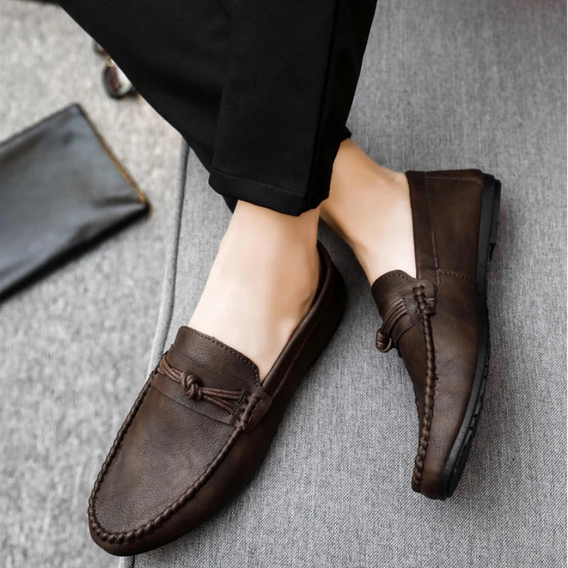 Hommes Mocassins Slip On Classique Hommes Mocassins Mode Cuir Casual Chaussures Pour Hommes Appartements Chaussures Plus La Taille 39-44