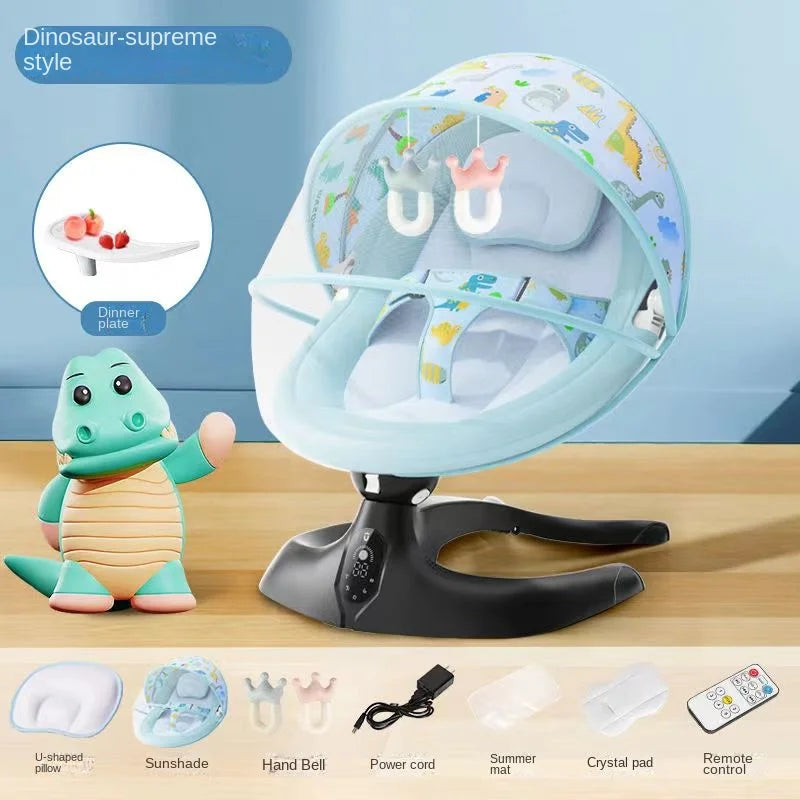 Chaise à bascule électrique Coax Baby God, chaise apaisante pour nouveau-né, berceau de sommeil pour bébé inclinable, lit pouvant s'asseoir et voiler