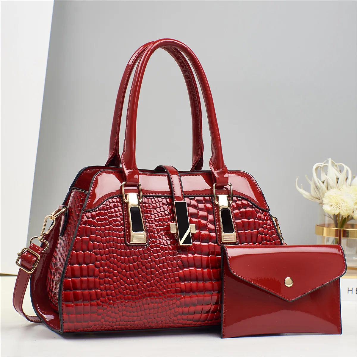 Marque de luxe Crocodile sac à main femmes sac fourre-tout en cuir brillant femmes sac à main sac à bandoulière femme sacs à poignée supérieure trajet Shopping