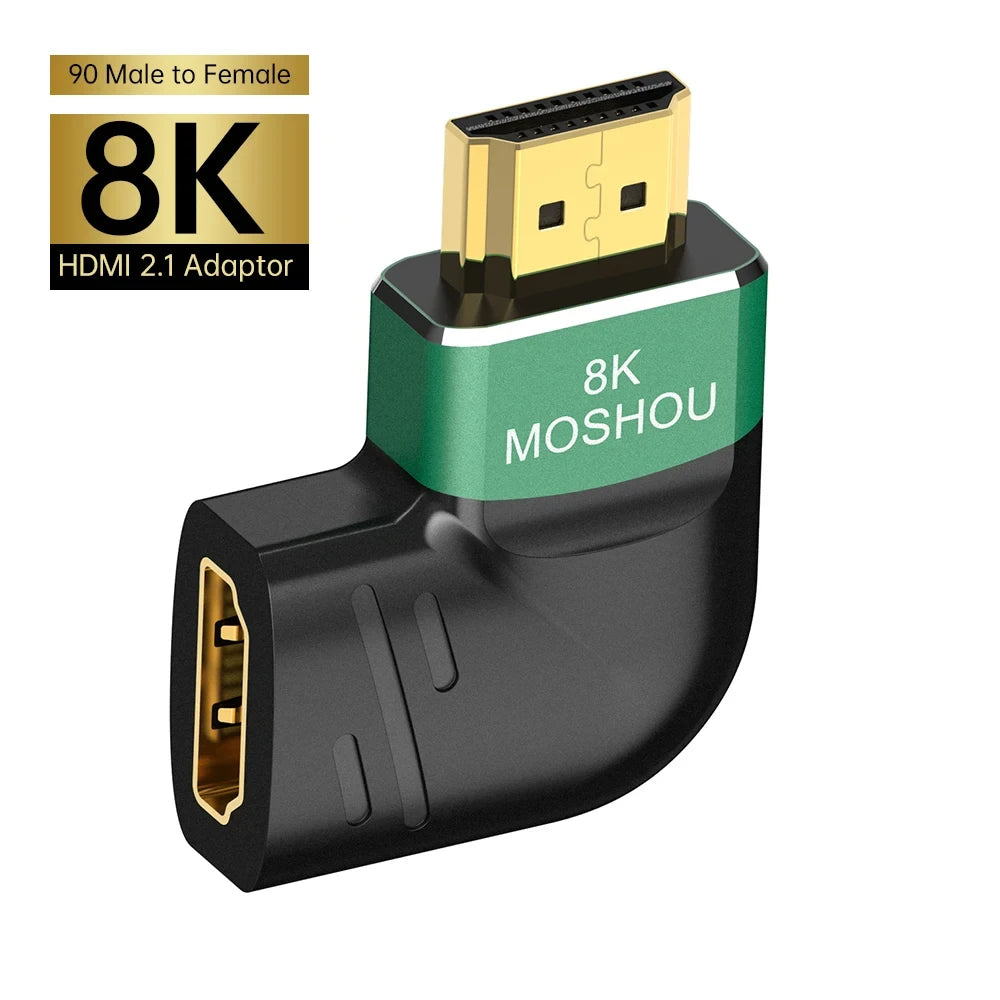 MOSHOU 8K HDMI 2.1 câble adaptateur mâle à femelle convertisseur de câble pour HDTV PS4 PS5 ordinateur portable 4K HDMI Extender femelle à femelle
