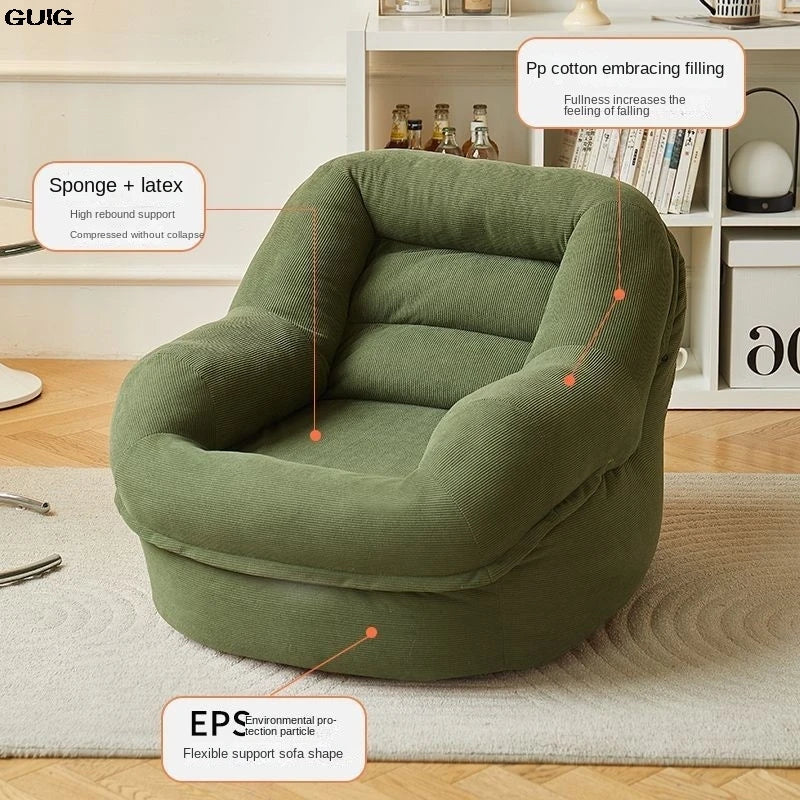 GUIG Lazy Sofa Tatami Small Bedroom Balcony Single Can Lie Or Sleep Nest Sofa Network Red New Small Sofa Bean Bag Chairs