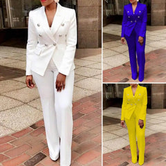 2 pièces/ensemble Blazer pantalon costume à la mode chaud taille haute pour vacances costume veste pantalon ensemble bureau Blazer pantalon ensemble