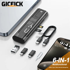 Boîte de rangement pour câble de charge rapide, adaptateur USB, PD 60W, For iPhone 15, 14, 13, Pro, Max, For Samsung S24, Xiaomi