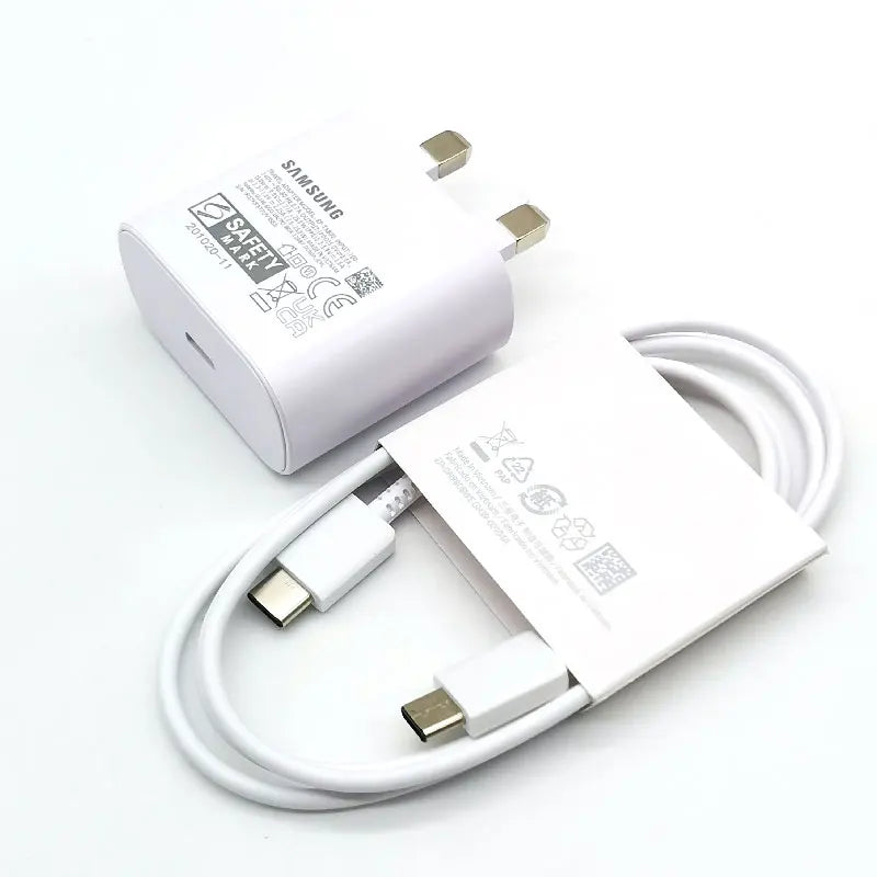 Adaptateur de chargeur Super rapide pour Samsung, prise britannique 25W, pour Galaxy Z Flip Fold 6 5 4 3 2 S24 S23 S22 S21 S20 Ultra FE A15 A25 A35 A55