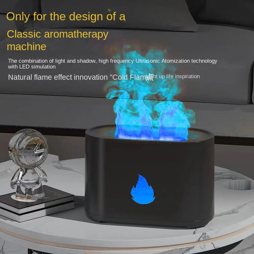 Humidificateur portatif de flamme de feu d'air h2o de salle de couleur de changement de Led Usb de brume fraîche humidificateur de diffuseur d'huile essentielle d'arome