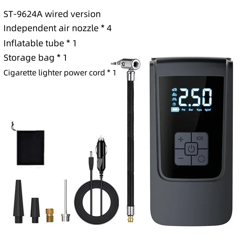 Nouveau compresseur d'air de voiture pompe à Air Portable électrique ventilateur de pneu moto pompe compresseur d'air pour voitures motos et vélos