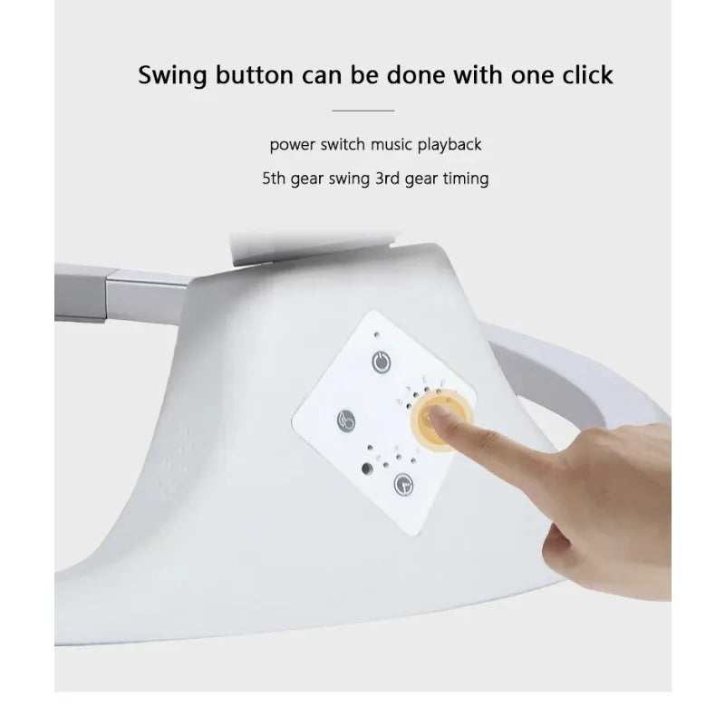 IMBABY-Chaise à Bascule pour Bébé, Berceau Intelligent, Balançoire Électrique pour Enfants, Chaise Longue Réglable pour Bébé, Berceau avec Musique