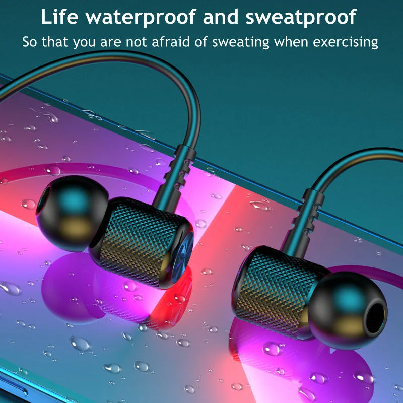Écouteurs Bluetooth Casque sans fil Magnétique HIFI Sport Tour de cou Écouteurs TWS suspendus au cou Casque Blutooth sans fil avec micro