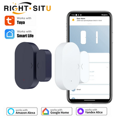 Capteur de Contact de capteur de fenêtre de porte Tuya Zigbee pour le travail de maison intelligente avec Alexa Google Home Yandex