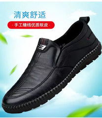 Mocassins en cuir PU pour hommes, chaussures plates de marche antidérapantes, respirantes, décontractées, pour le travail, le bureau, la conduite, baskets2