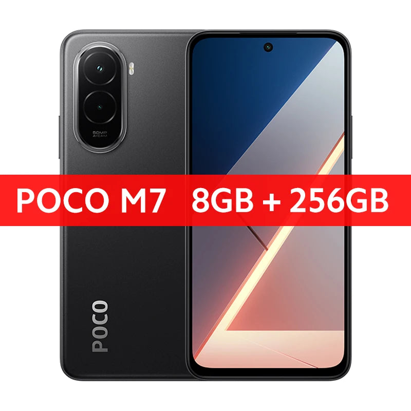 Nouveau POCO M7 Version mondiale Smartphone 128GB 256GB Snapdragon 685 7000mAh 50MP caméra immersive 6.9 "FHD + affichage 33W charge