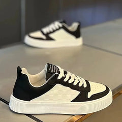 Baskets décontractées à lacets pour hommes, chaussures de planche design, plate-forme plate, chaussures de sport, chaussures de course canisées, mode