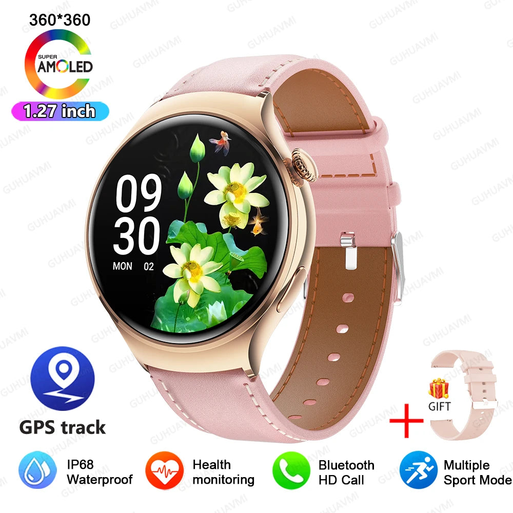 Montre connectée pour femmes, écran AMOLED HD, GPS, fréquence cardiaque, appel Bluetooth, étanche, pour l'extérieur, pour Xiaomi Ultra, nouvelle collection 2025