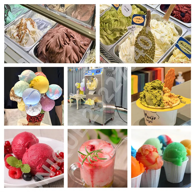 Équipement de Crème Glacée Multifonctionnel à Vitesse Réglable 48L/H, Déficit Commercial, Crème Dure, Machine Exécutive