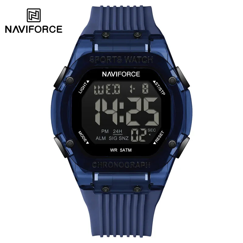 NAVIFORCE NF7113 montre pour hommes mode populaire bracelet en Silicone 5ATM étanche électronique Simple calendrier horloge