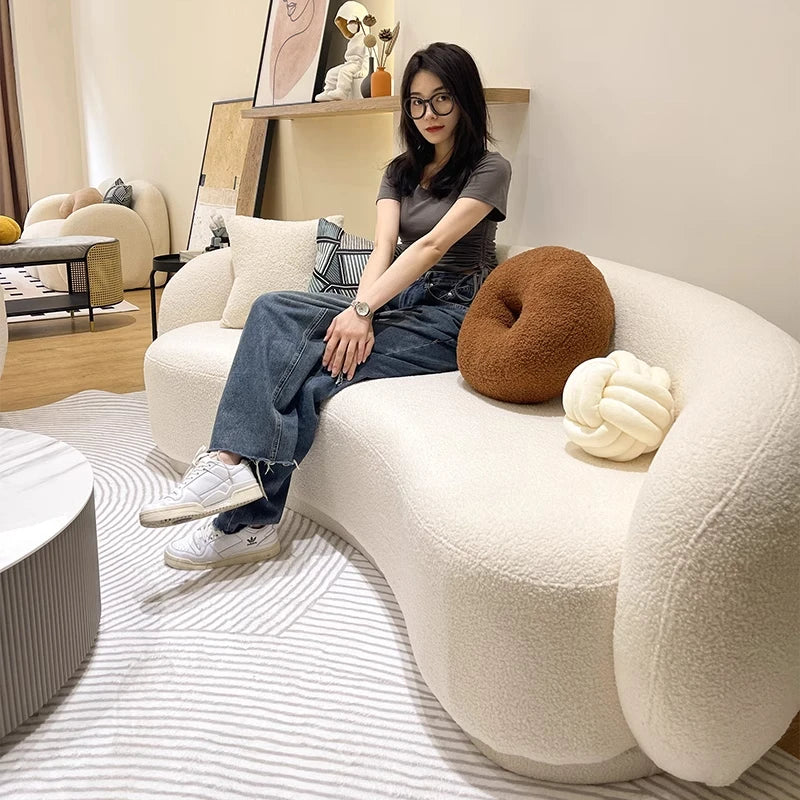 Canapé de salon moderne nordique salon minimaliste blanc canapé de salon relaxant canapé romantique Divani Da Soggiorno meubles