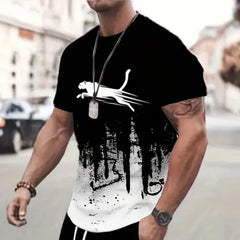 T-Shirts animaux pour hommes T-Shirt imprimé 3d T-Shirt de sport pour hommes mode de rue T-Shirts à manches courtes vêtements amples surdimensionnés pour hommes