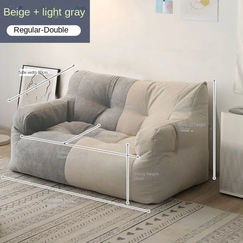 OMGD Lazy Person Sofa Can Lie And Sleep Bedroom Chaise Lounge Ins Wind Balcony Small Sofa Single Net Red Tatami Soft Sofa