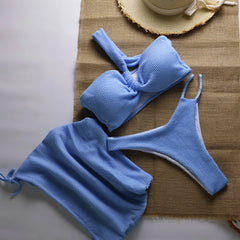 Sexy 3 pièces Micro Bikini 2025 femmes maillot de bain maillot de bain pour femme string Bikinis ensemble brésilien vêtements de plage maillot de bain Biquini