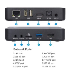 Ugoos AM6B plus Amlogic S922X-J Android 9 boîtier de télévision intelligent 4GB DDR4 32GB Wifi 6 1000M BT5.0 4K décodeur AM6 Plus boîtier de télévision