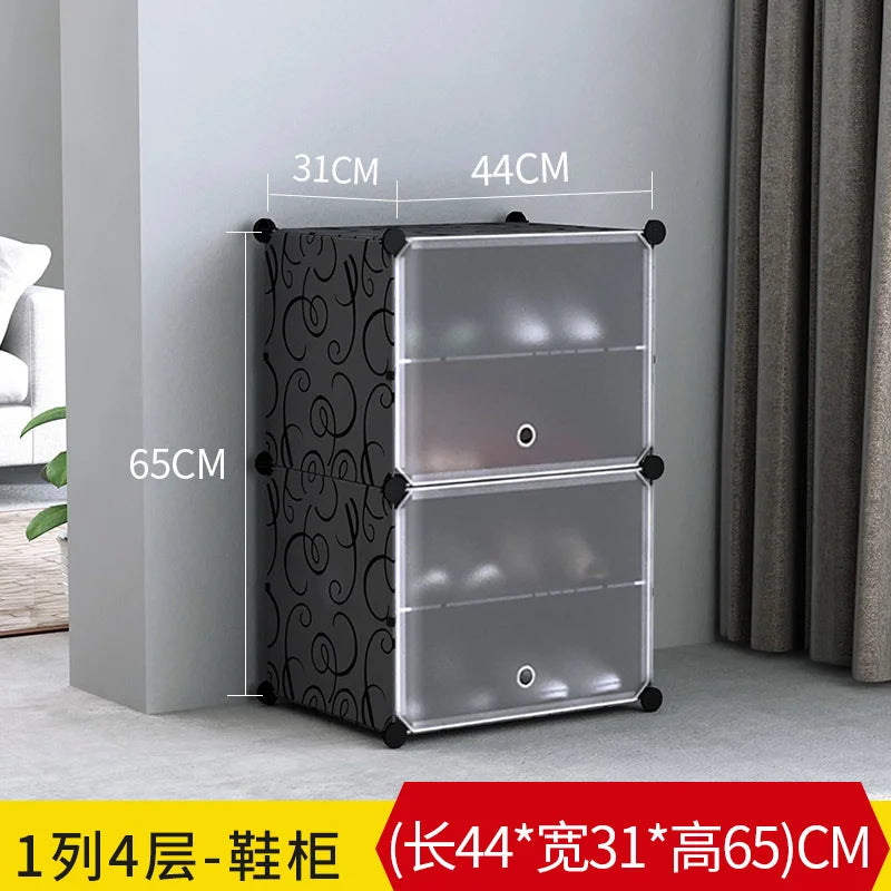 Étagère à chaussures moderne et simple multicouche, gain de place et économique, armoire anti-poussière pour la maison, étagère à chaussures de grande capacité