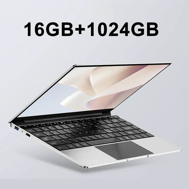 Ordinateur portable ultra mince 16 Go de RAM 2 To SSD Intel N3700 Notebook Gamer 1920 * 1080 Affichage Bureau Étude Ordinateur PC Windows 11 Pro
