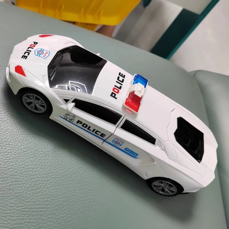 2025 nouvelle danse électrique déformation rotatif universel voiture de Police garçon jouet enfants fille musique voiture lumineuse